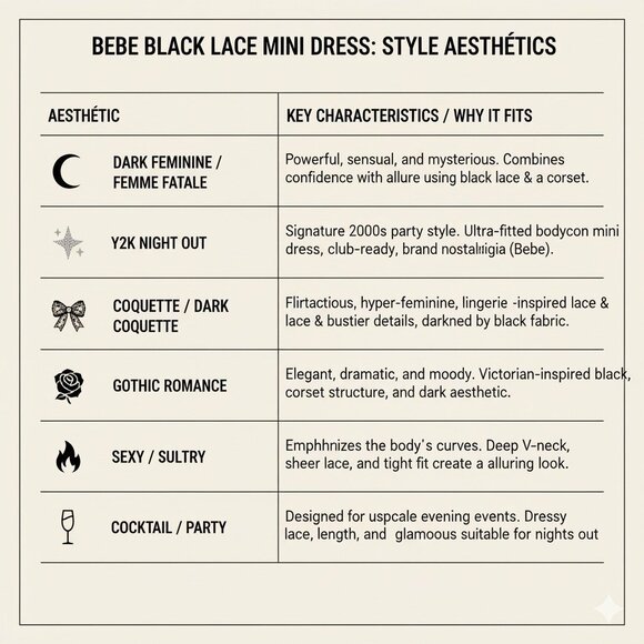 Bebe Nude & Black Lace Corset Style Mini Dress • Femme Fatale Coquette Sexy Glam - Picture 15 of 16